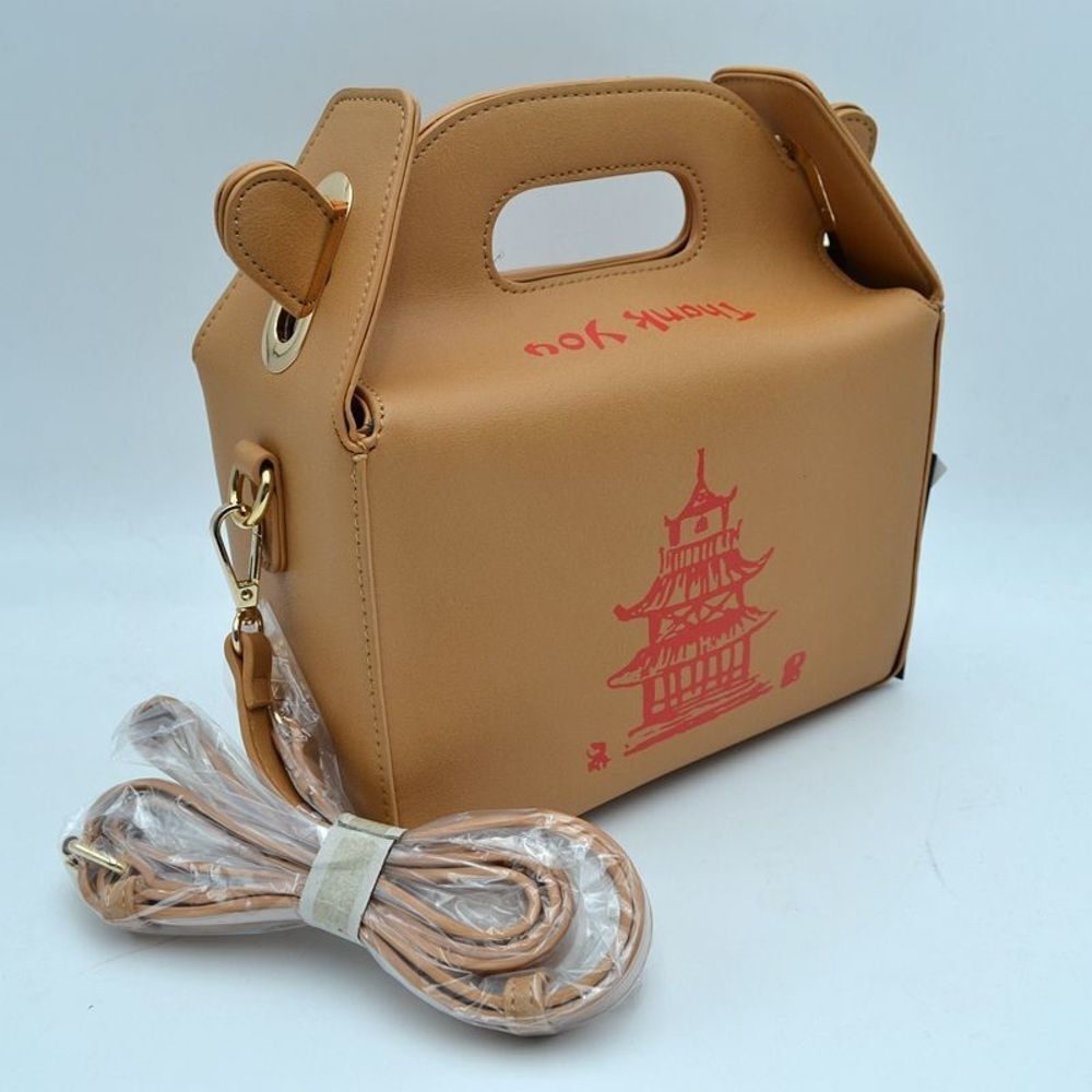 ⭐️Host Pick⭐️ Chinese Tower Print Top-Handle Takeout Box Handbag